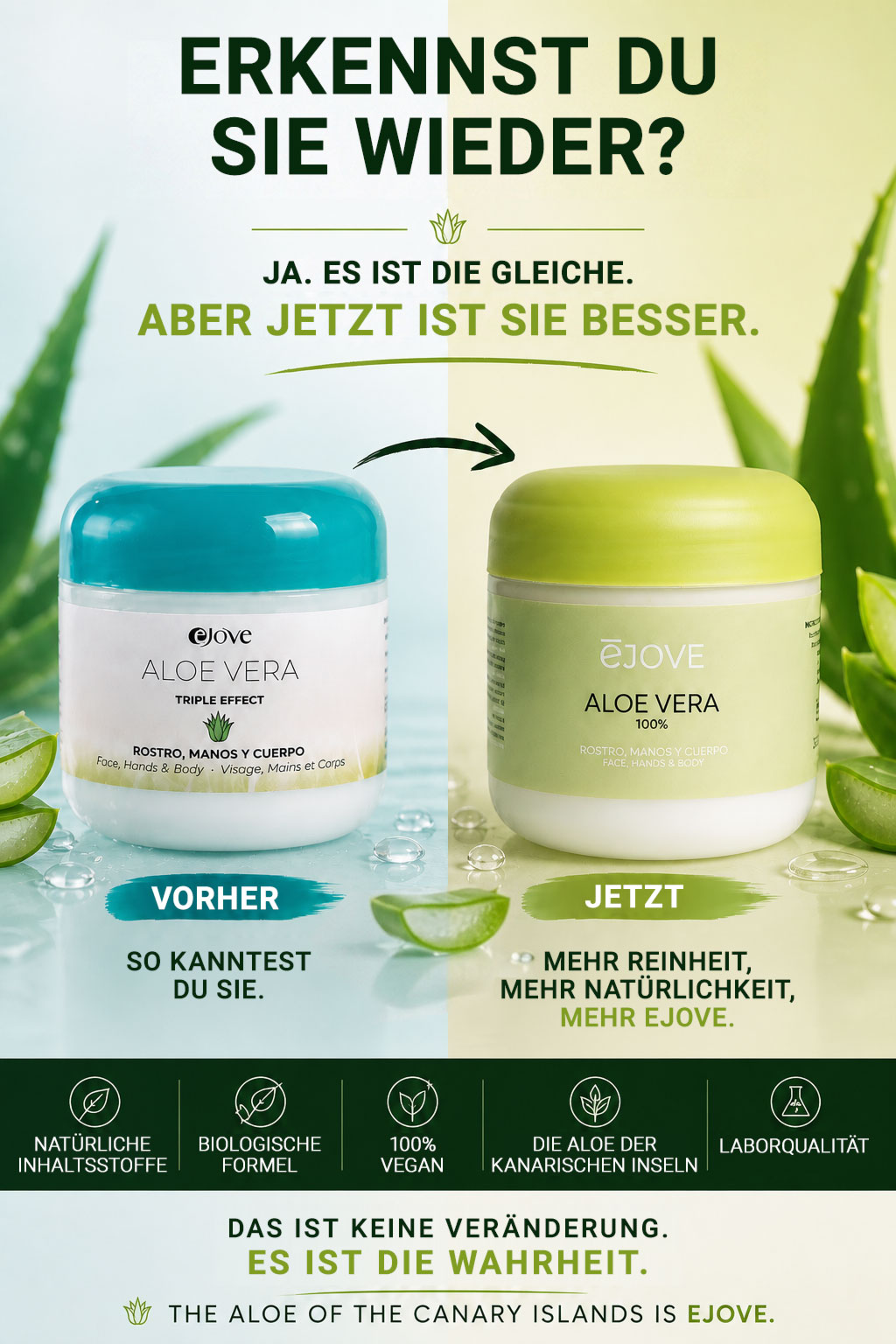 Aloe Vera Feuchtigkeitscreme - 300ml